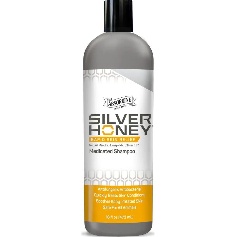 Hot Silver Honey Rapid Skin Relief Medicated Pet Shampoo, 16-oz