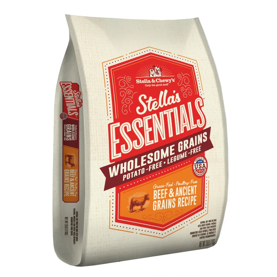 Cheap Stella & Chewy's Essentials Wholesome Grains Beef & Ancient Grains Dry Dog Food, 25-lb