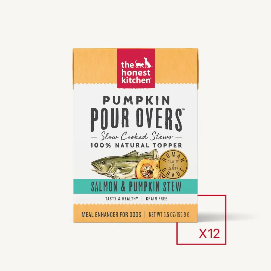 Best The Honest Kitchen Pumpkin Pour Overs Salmon & Pumpkin Stew Dog Food Topper, 5.5-oz