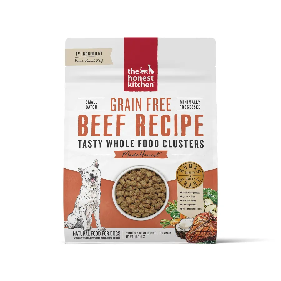 Cheap The Honest Kitchen Whole Food Clusters Beef Grain-Free Dry Dog Food, 1-lb