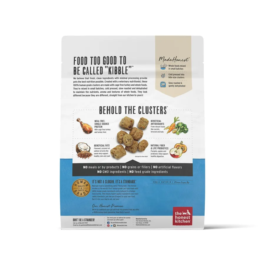 Cheap The Honest Kitchen Whole Food Clusters Turkey Grain-Free Dry Dog Food, 1-lb