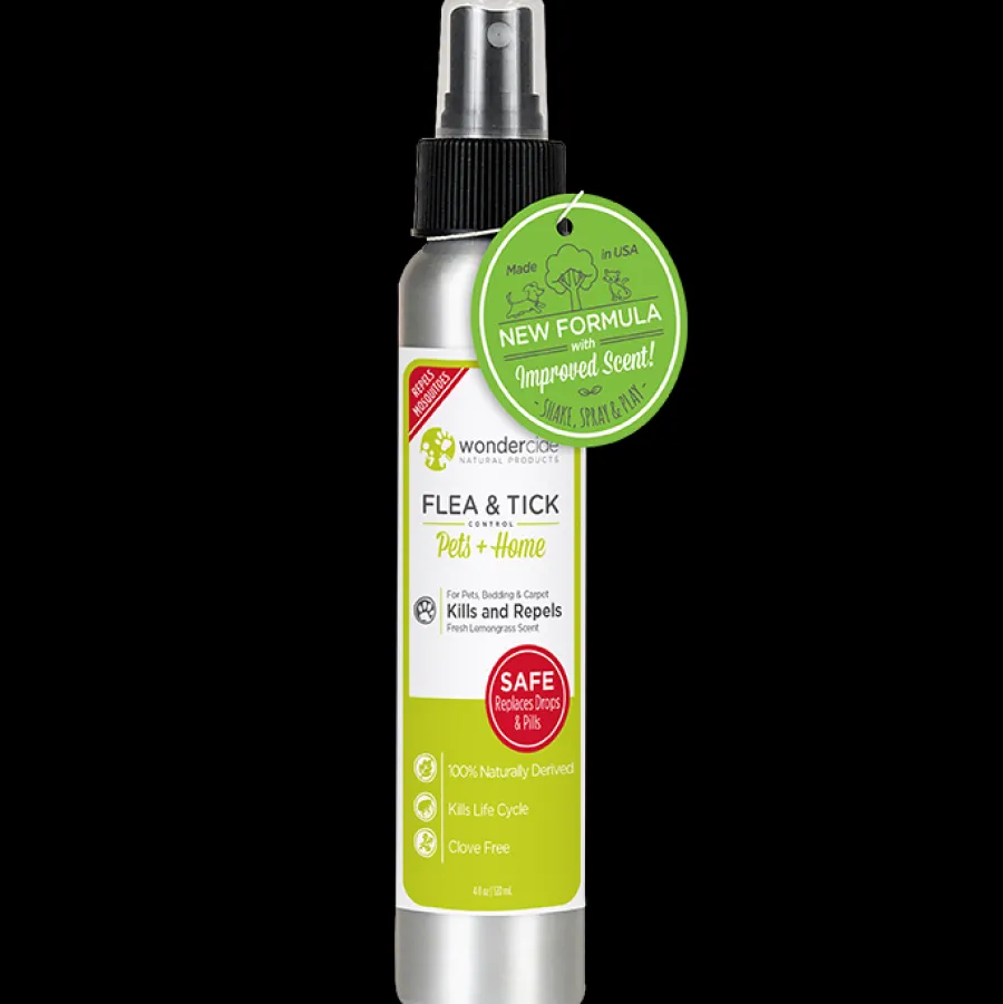 Discount Wondercide 'FLEA & TICK' Natural Flea, Tick & Mosquito Control for Dogs, Cats & Home - Lemongrass Scent, 4-oz