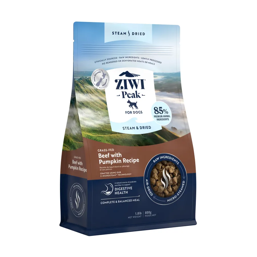 Best Sale ZIWI Peak Steam & Dried Beef with Pumpkin Recipe Air-Dried Dog Food, 1.8-lb | 800-gram