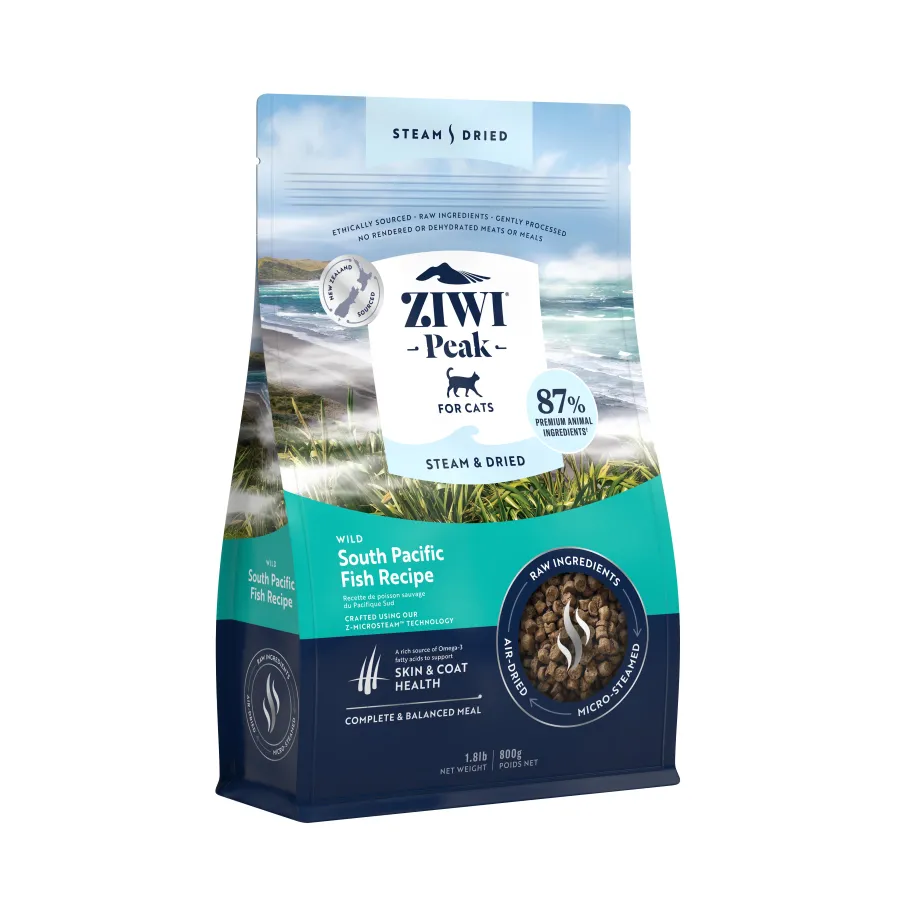 Flash Sale ZIWI Peak Steam & Dried Wild South Pacific Fish Recipe Air-Dried Cat Food, 1.8-lb | 800-gram