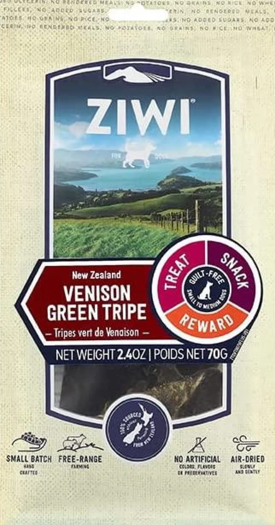 Outlet ZIWI Venison Green Tripe Dog Treats, 2.4-oz | 70-g